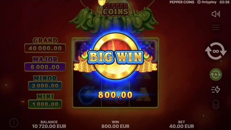 Pepper Coins - 3×3 ızgarada büyük kazanç