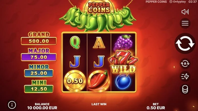 Pepper Coins - Makaralarda Wild sembolü